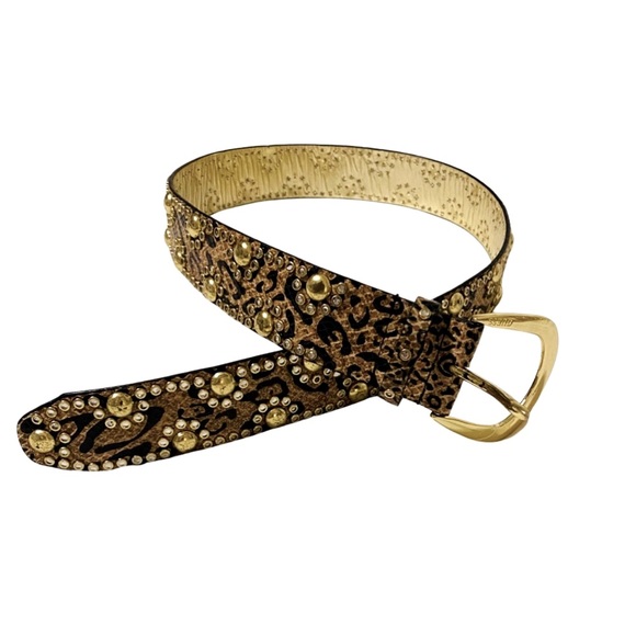 GUESS Animal Print Belt With Studs Size Small - Picture 2 of 7